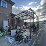 たつの市揖保川町での残置物撤去、片付け、カーポート解体工事